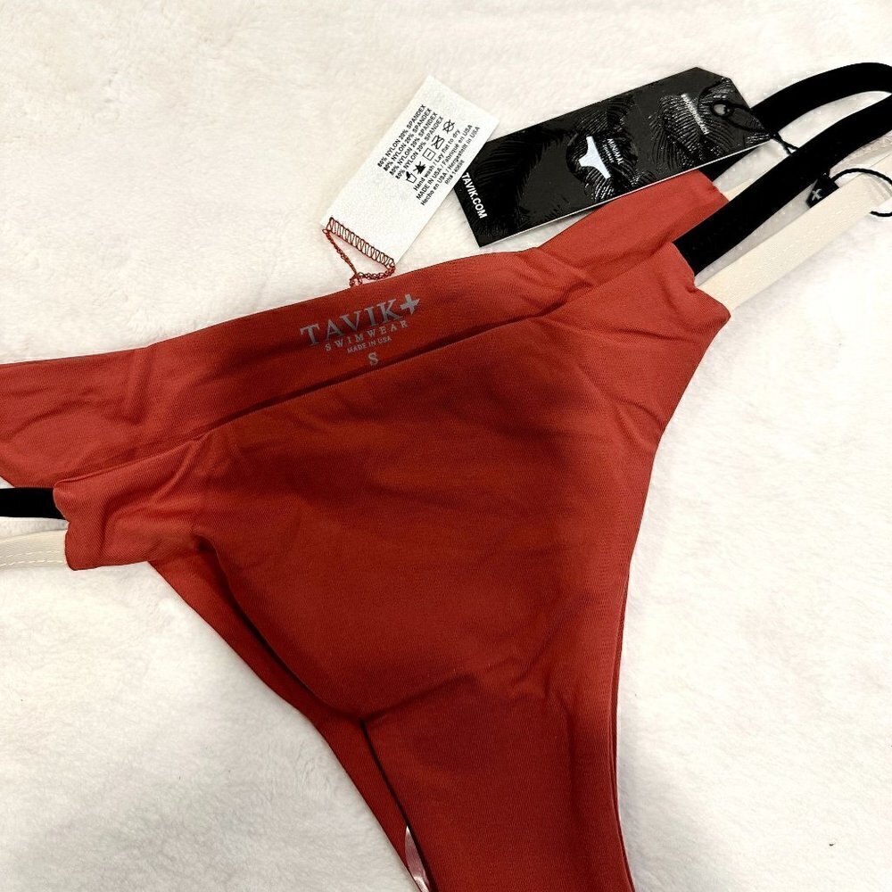 NWT Tavik Vine Swim Bottom Color Blocked in Rust - Small - Picture 4 of 10